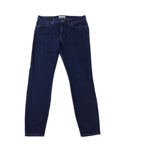 Madewell Womens 9" Mid Rise Skinny Dark Blue Denim Jeans size 31